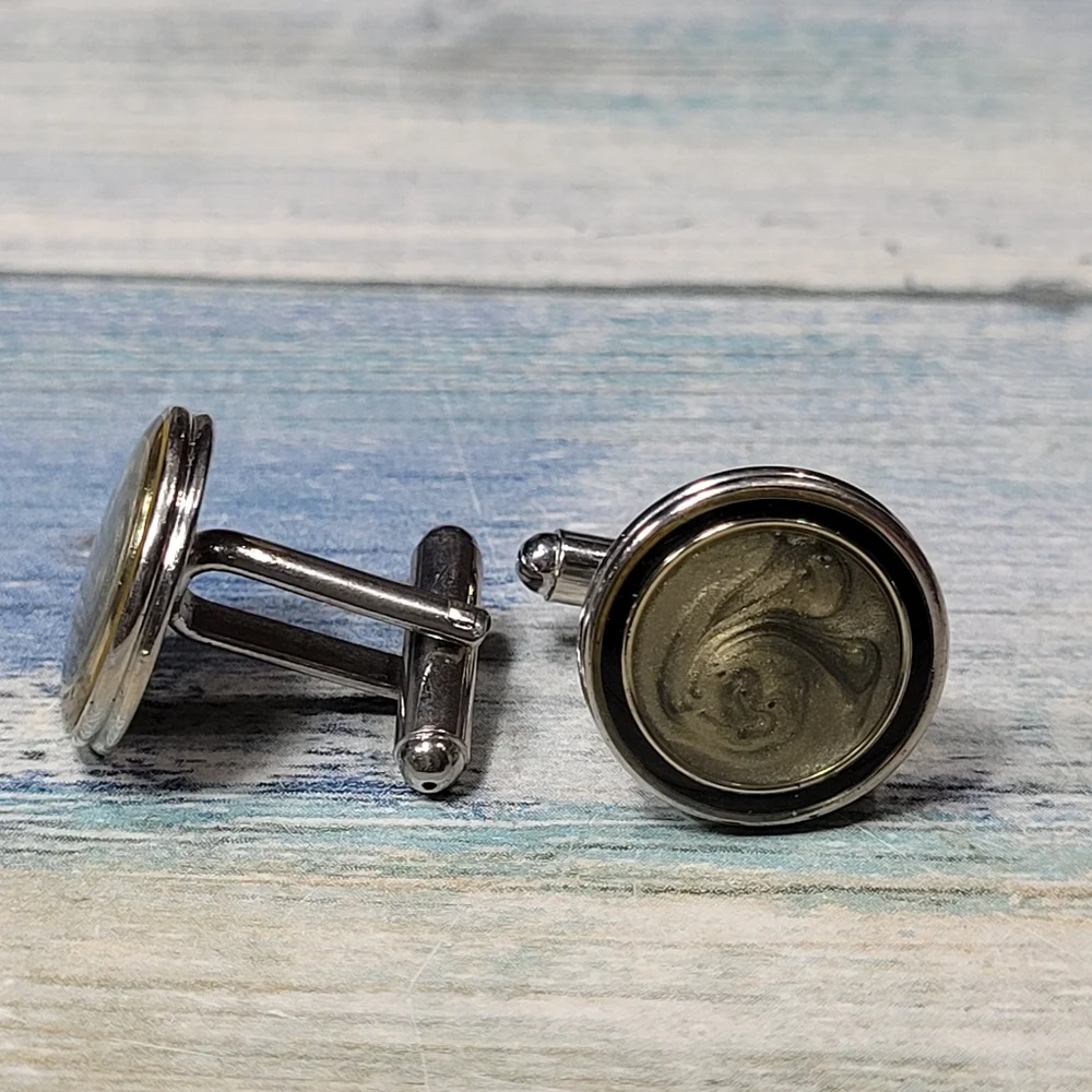 Enamel Cufflinks.